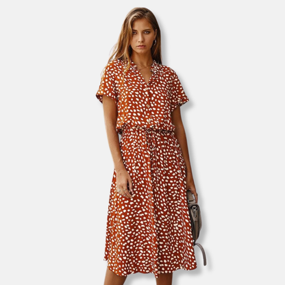 Anaïs - Elegant dress with leopard print