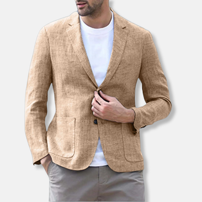 Men's Blazer – Slim Fit – Breathable Mix – Single Button – Classic Notch Lapel