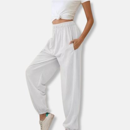 Rosie Relaxed Fit Jogger Pants | Solid Ankle-Length Jogger Pants