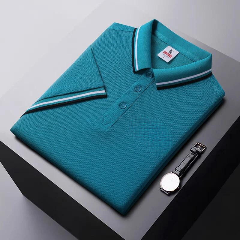 Men's Polo Shirt – Regular Fit – Breathable Comfort – Striped Collar Casual Look
