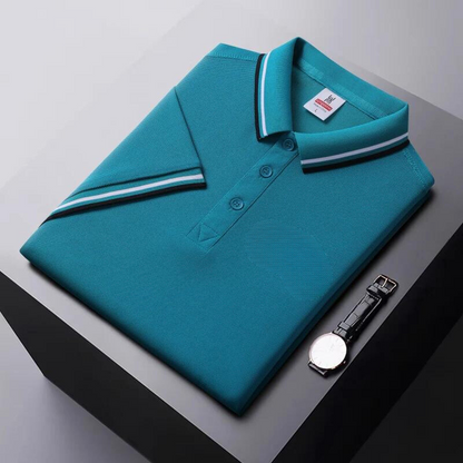 Men's Polo Shirt – Regular Fit – Breathable Comfort – Striped Collar Casual Look