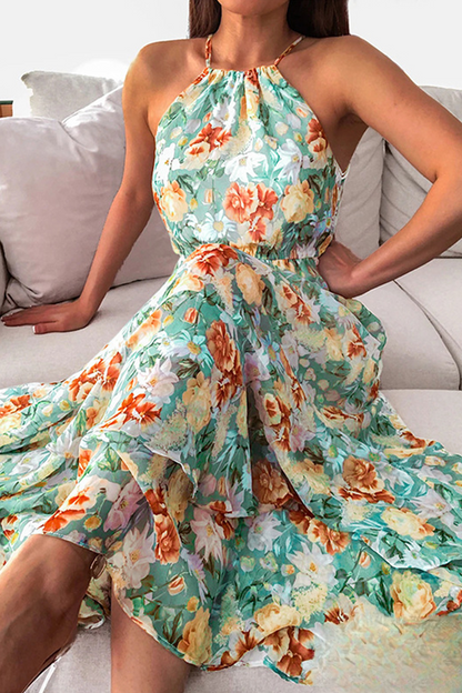Kvinder Maxi Kjole - Halterneck - Elegant Pasform - Let og Åndbar