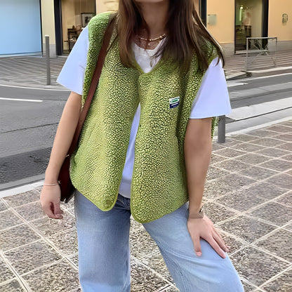 Women's Vest – Relaxed Fit – Simple Button Closure