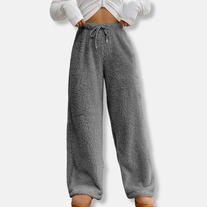 Sienna Cotton-Blend Lounge Pants | Loose Fit Full-Length Pants