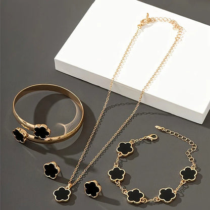 Sienna 3-Piece Jewelry Set | Necklace, Earrings & Bracelet with Flower Charms