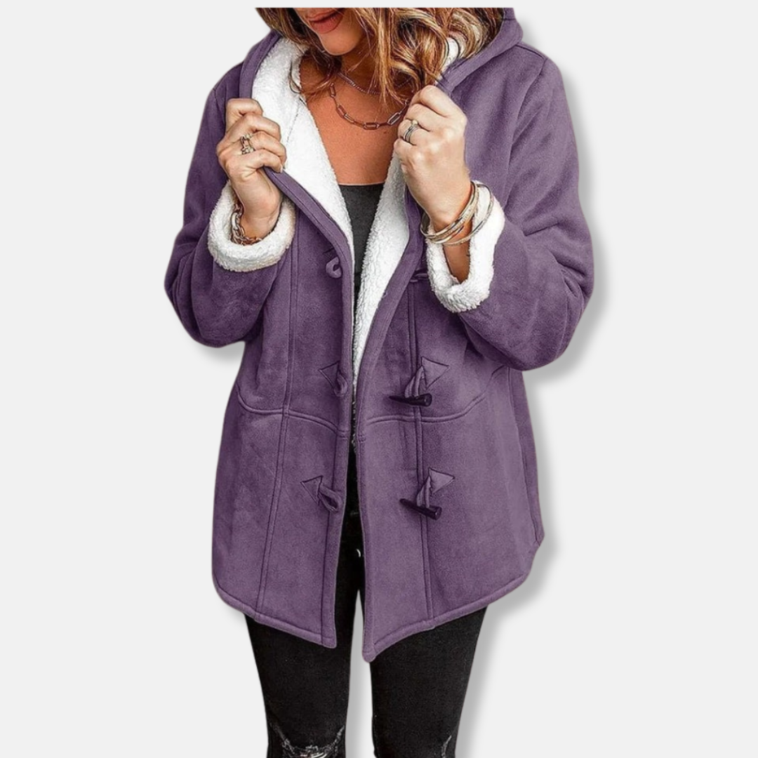 Women's Jacket – Fleece – Hood – Toggle Closure – Relaxed Fit – Mid-Length