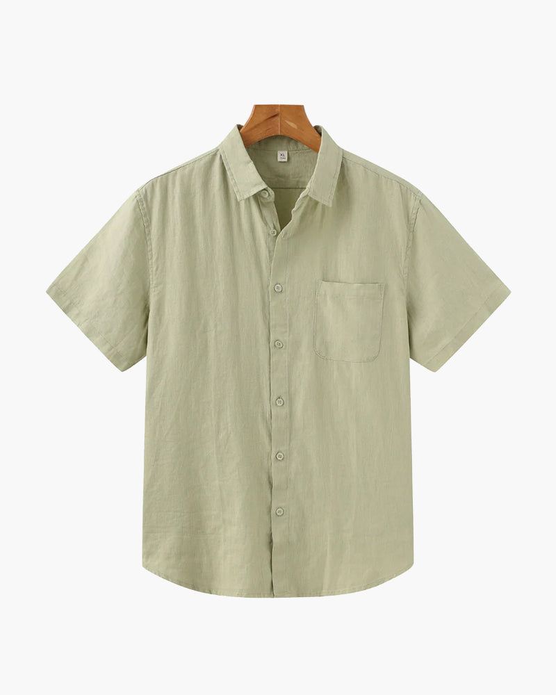 Men's Shirt – Relaxed Fit – Button Closure – Breathable Lightweight Fabric – Chest Pocket
