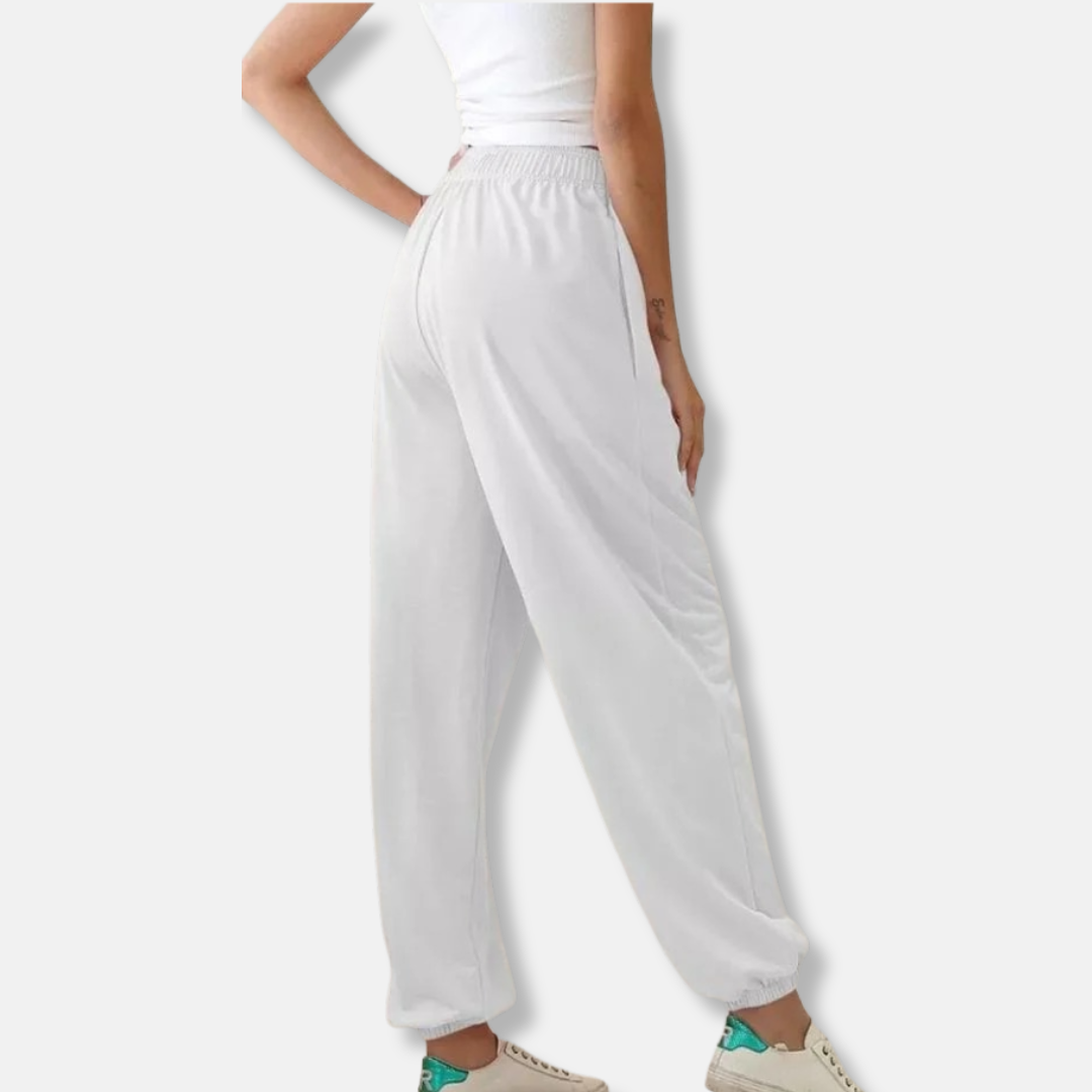 Rosie Relaxed Fit Jogger Pants | Solid Ankle-Length Jogger Pants