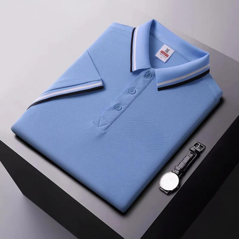 Men's Polo Shirt – Regular Fit – Breathable Comfort – Striped Collar Casual Look