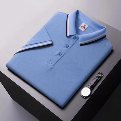 Men's Polo Shirt – Regular Fit – Breathable Comfort – Striped Collar Casual Look