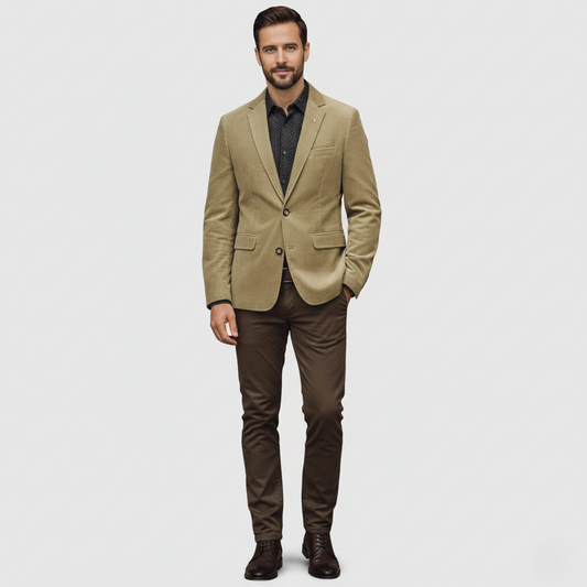 Men's Jacket – Tailored Fit – Single Breasted – Notch Lapel – Smart Casual