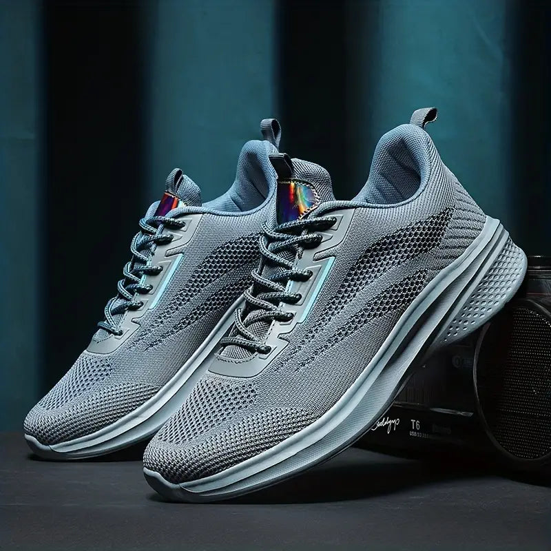Men's Sneakers – Breathable Mesh – Lightweight Design – Shock-Absorbing Rubber Sole