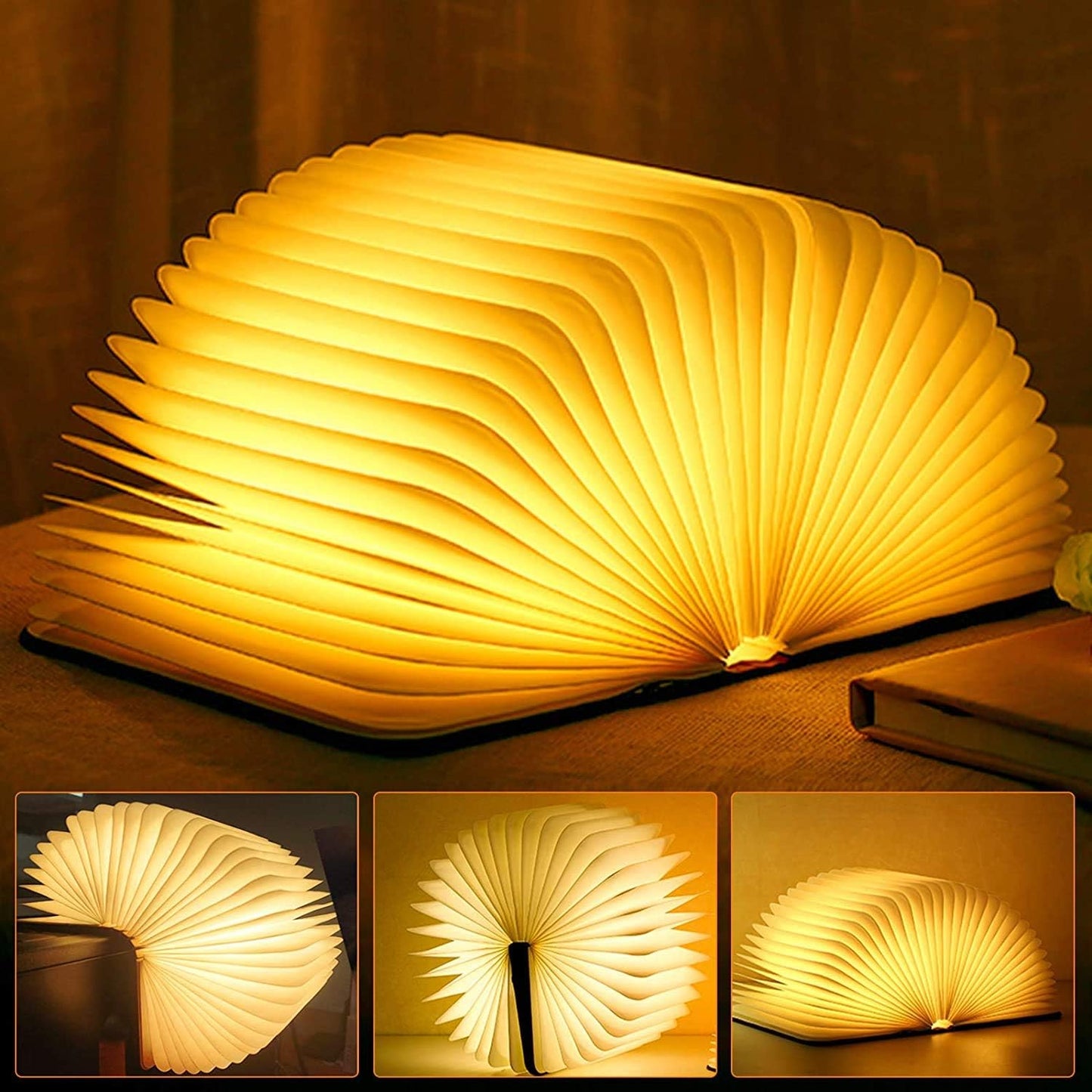 Foldable LED Book Lamp with Rechargeable Design