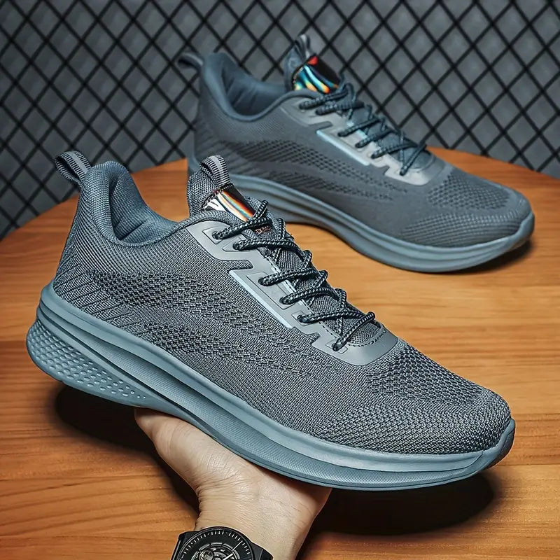 Men's Sneakers – Breathable Mesh – Lightweight Design – Shock-Absorbing Rubber Sole
