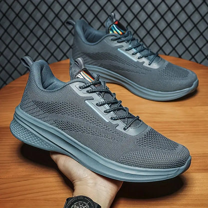 Men's Sneakers – Breathable Mesh – Lightweight Design – Shock-Absorbing Rubber Sole
