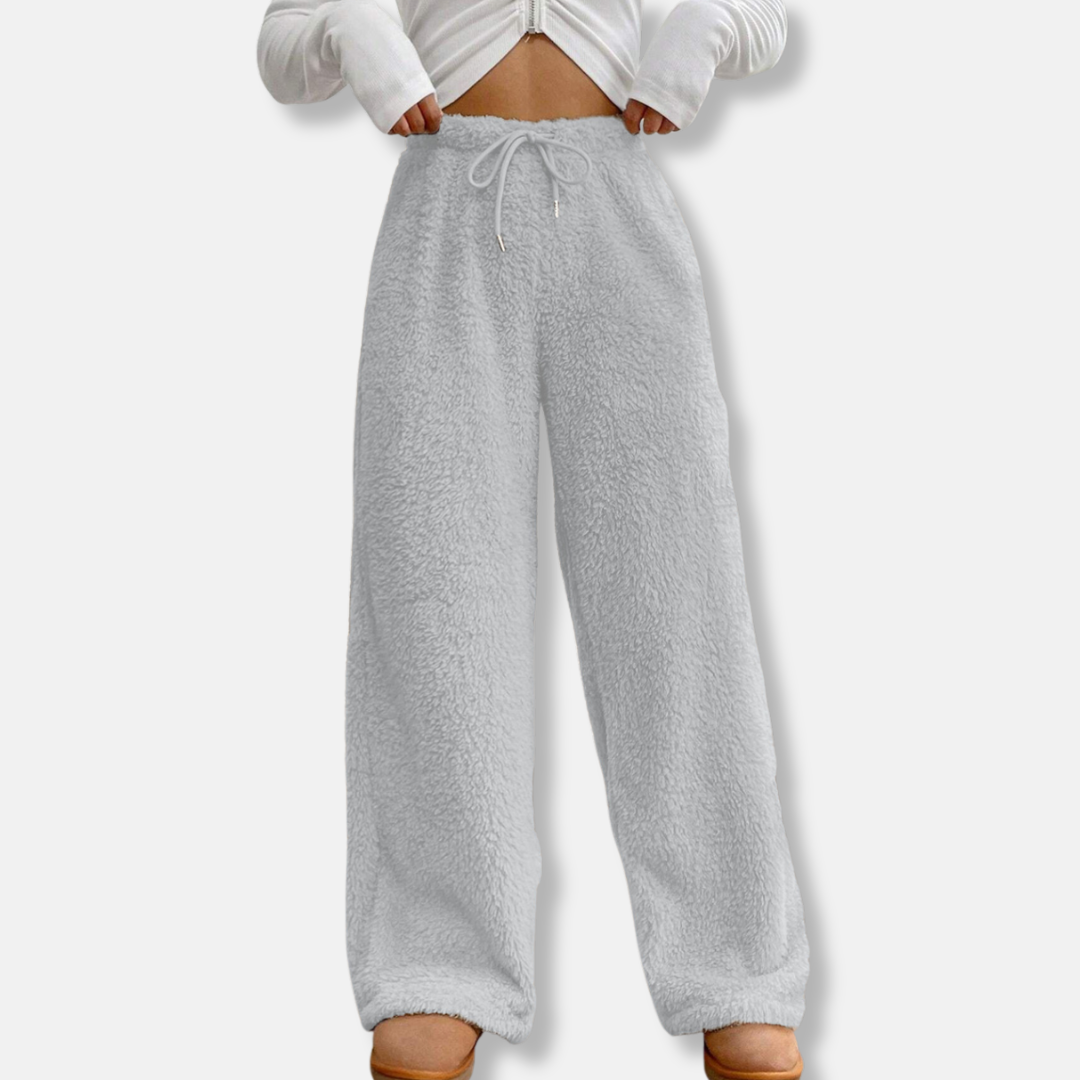 Sienna Cotton-Blend Lounge Pants | Loose Fit Full-Length Pants