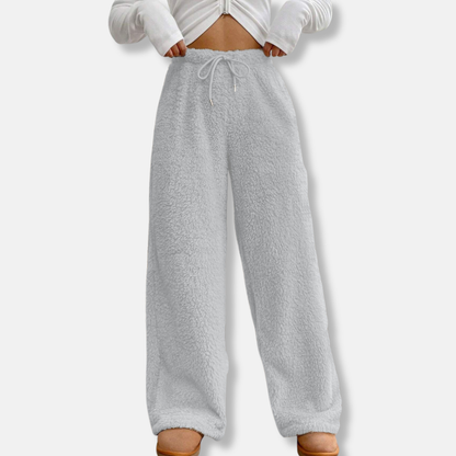 Sienna Cotton-Blend Lounge Pants | Loose Fit Full-Length Pants
