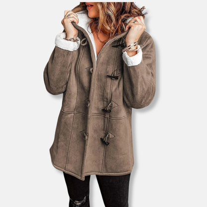 Women's Jacket – Fleece – Hood – Toggle Closure – Relaxed Fit – Mid-Length