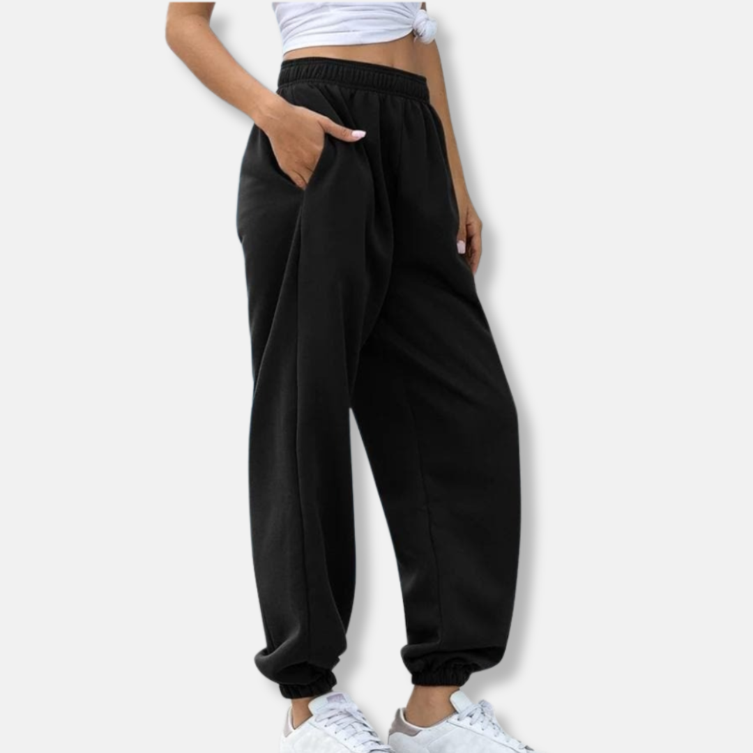 Rosie Relaxed Fit Jogger Pants | Solid Ankle-Length Jogger Pants