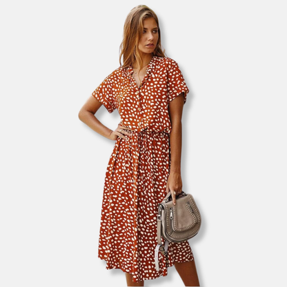 Anaïs - Elegant dress with leopard print