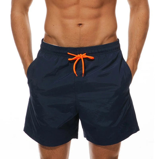 Men's swim shorts – relaxed fit – quick-drying – elastic and drawstring – mid-length