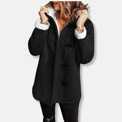 Women's Jacket – Fleece – Hood – Toggle Closure – Relaxed Fit – Mid-Length