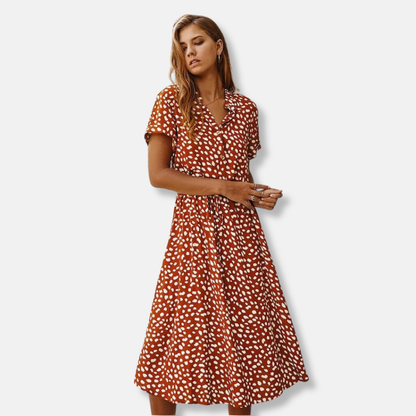 Anaïs - Elegant dress with leopard print