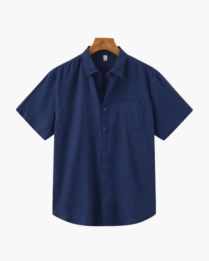 Men's Shirt – Relaxed Fit – Button Closure – Breathable Lightweight Fabric – Chest Pocket