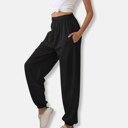 Rosie Relaxed Fit Jogger Pants | Solid Ankle-Length Jogger Pants