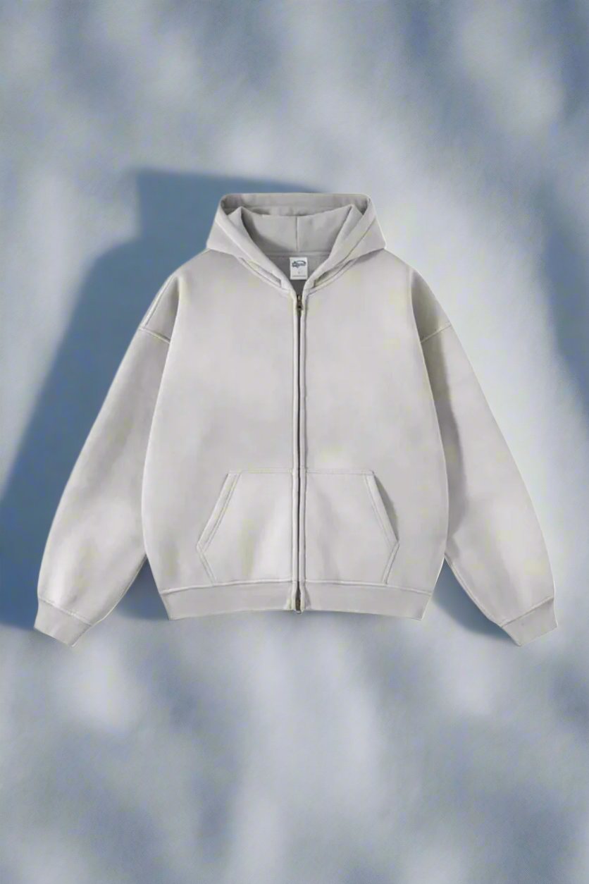 Cozy Vintage Zip-Up Hoodie til Kvinder – Ubesværet Komfort og Stil