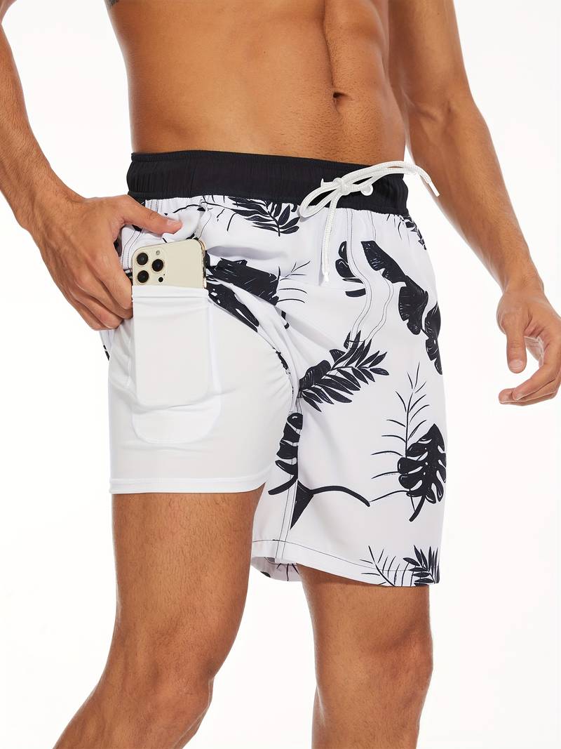 Men's Shorts – Relaxed Fit – Quick-Drying Breathable Fabric – Inner Liner – Drawstring Closure