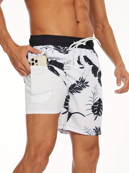 Men's Shorts – Relaxed Fit – Quick-Drying Breathable Fabric – Inner Liner – Drawstring Closure