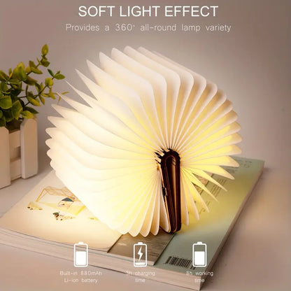 Foldable LED Book Lamp with Rechargeable Design