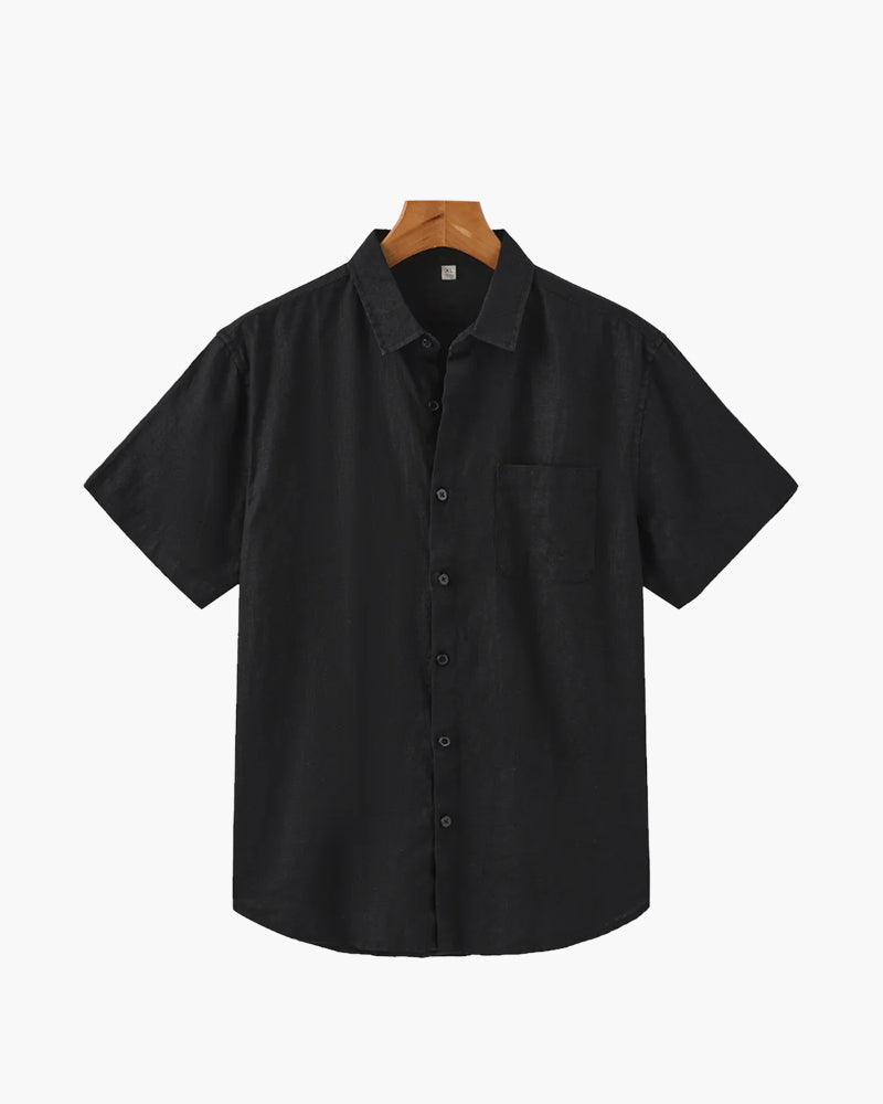 Men's Shirt – Relaxed Fit – Button Closure – Breathable Lightweight Fabric – Chest Pocket