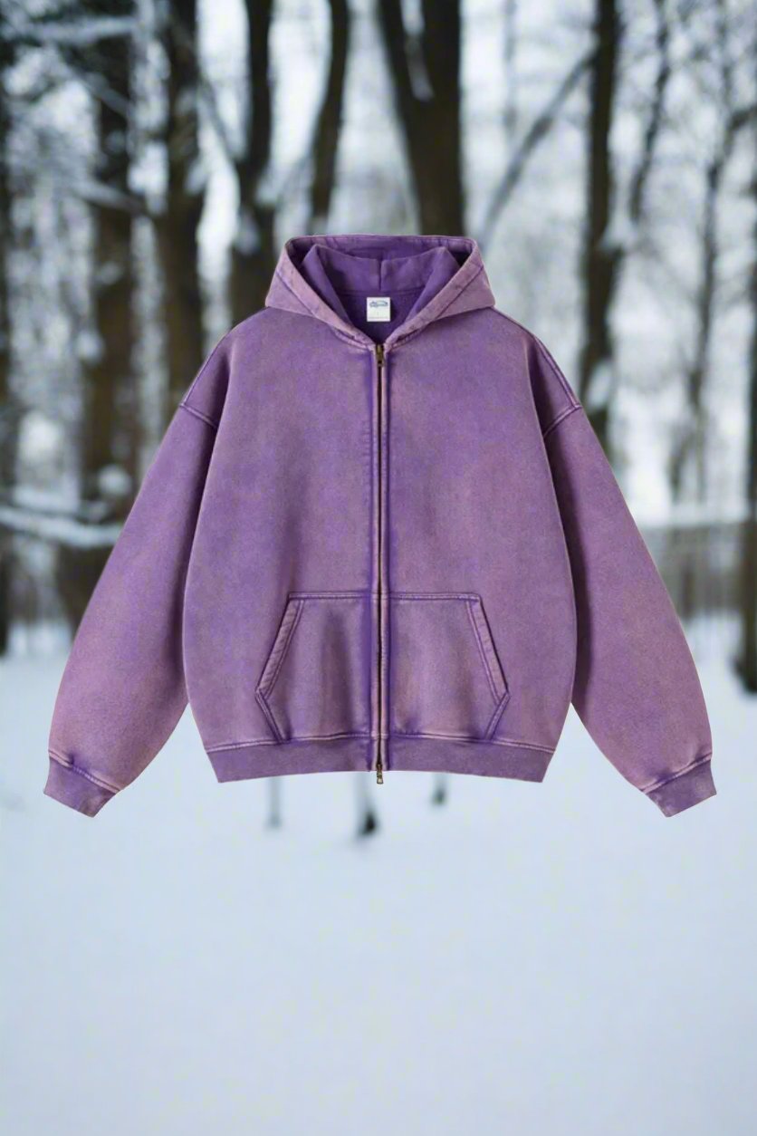 Cozy Vintage Zip-Up Hoodie til Kvinder – Ubesværet Komfort og Stil