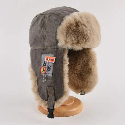 Leo Fleece Structured Fit Trapper Hat | Fur Trim Ear Flaps Trapper Hat