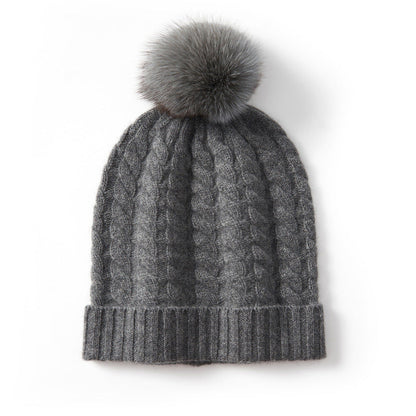 Ella Cable Pom Beanie | Alpine Knit Winter Hat