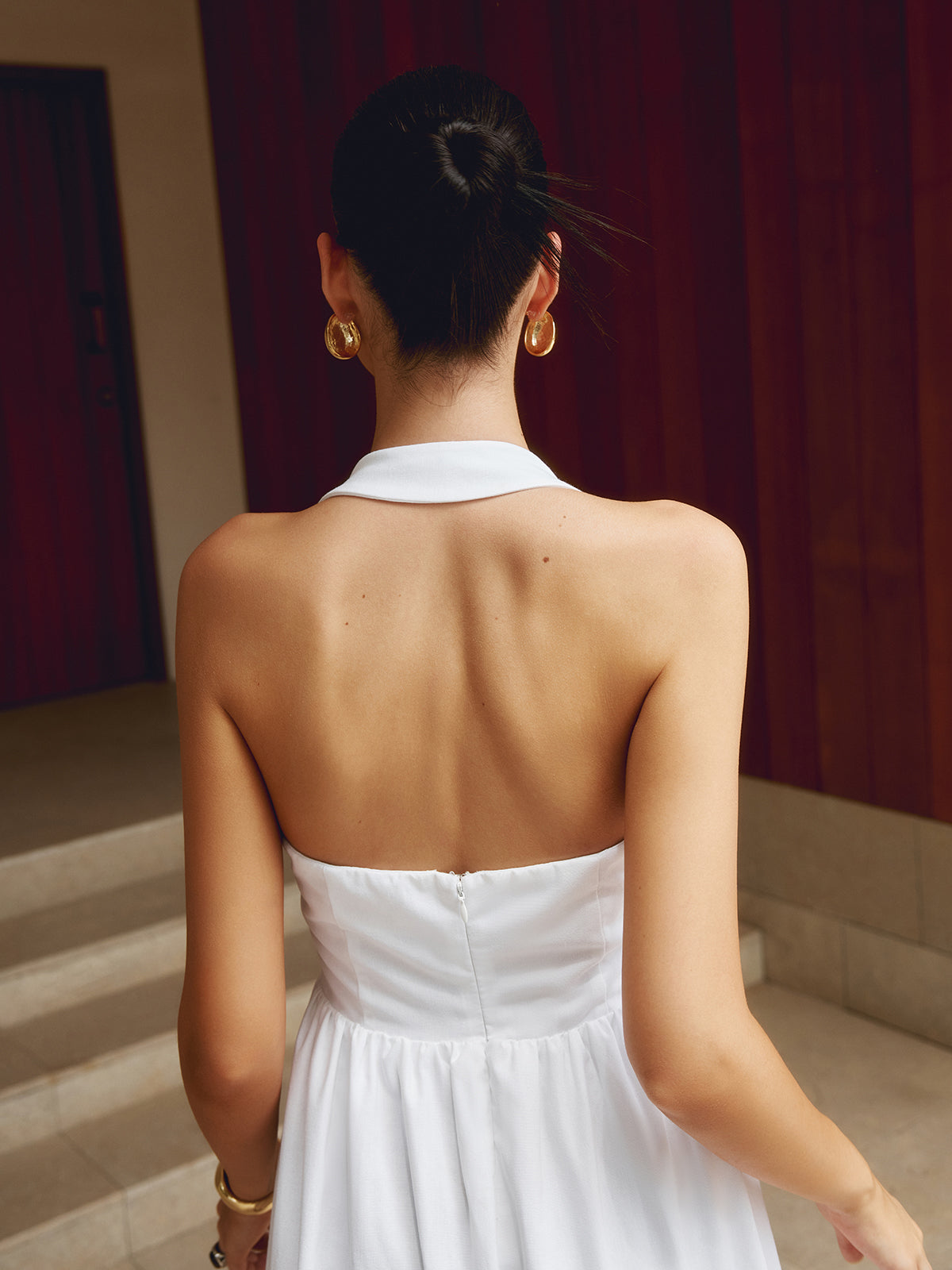 Women's Maxi Dress – A-line Fit – Halterneck – Light and Breathable Comfort