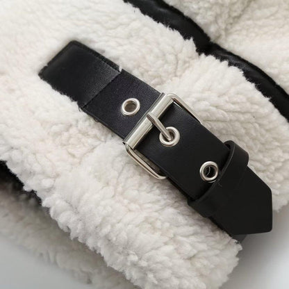 Eleanor Oversized Sherpa Bomber Jacket | Collared Zip Front Jacket