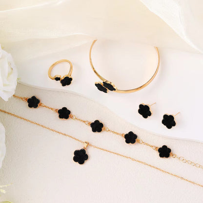 Sienna 3-Piece Jewelry Set | Necklace, Earrings & Bracelet with Flower Charms
