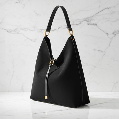 Ava Slouchy Hobo Bag | Gold-Tone Hardware Drawstring Bag