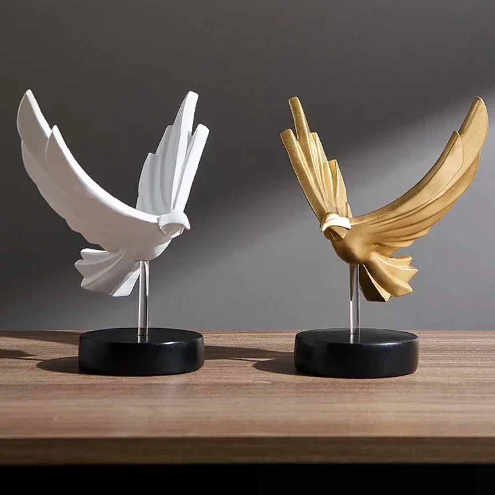 Contemporary Gold Metal Eagle Figurine