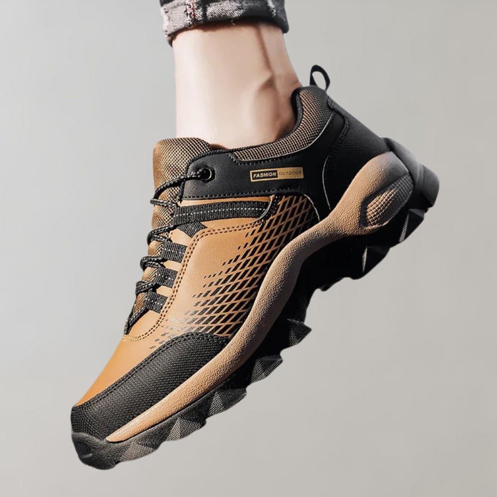 Men's Hiking Shoes - Breathable Mesh - Shock-Absorbing Sole - Non-Slip and Durable