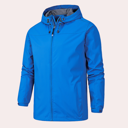 Men's Windbreaker – Regular Fit – Lightweight – Hood with Zipper and Elastic Cuffs