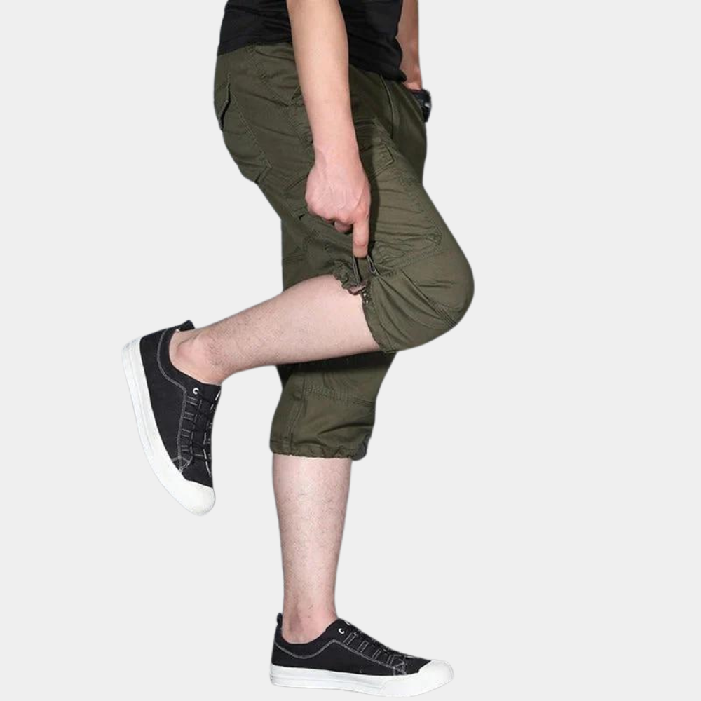 Men's Trousers – Cargo Style – Relaxed Fit – 3/4 Length – Breathable Design