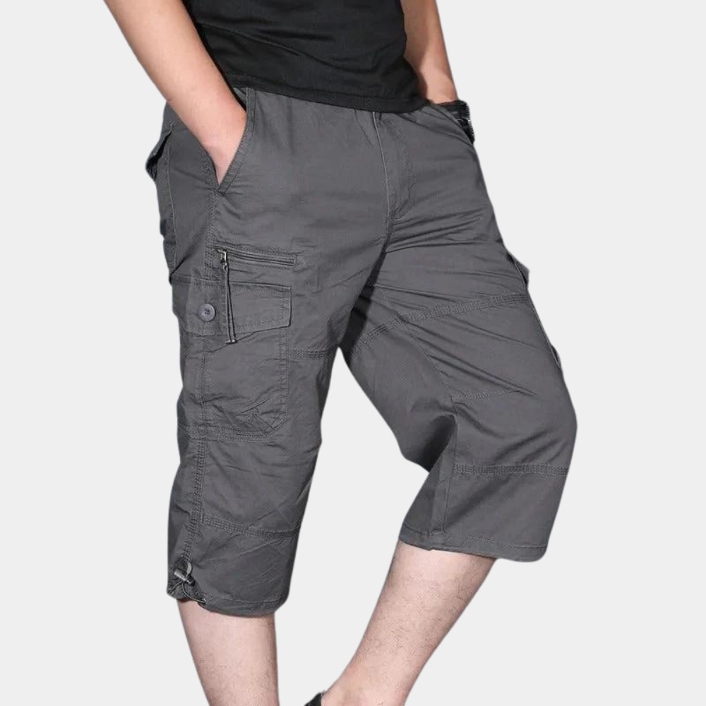 Men's Trousers – Cargo Style – Relaxed Fit – 3/4 Length – Breathable Design