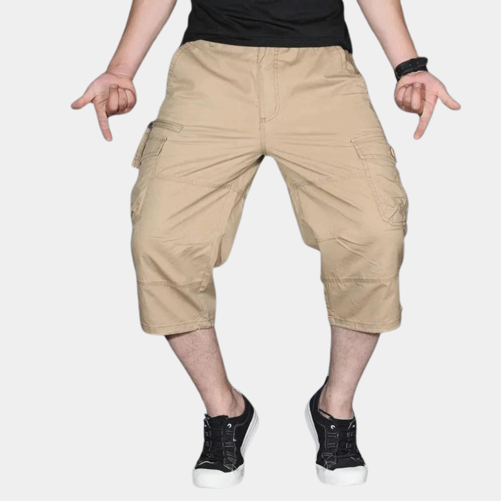 Men's Trousers – Cargo Style – Relaxed Fit – 3/4 Length – Breathable Design