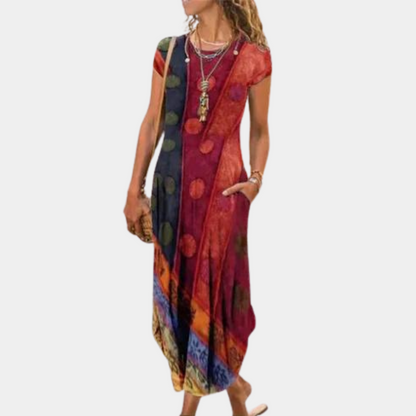 Women's Midi Dress – Relaxed Fit – Short Sleeves – Light and Breathable Comfort