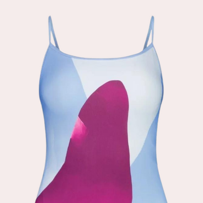 Women's Maxi Dress - Sleeveless with Straps - Floral Elegant Figure-Hugging Design