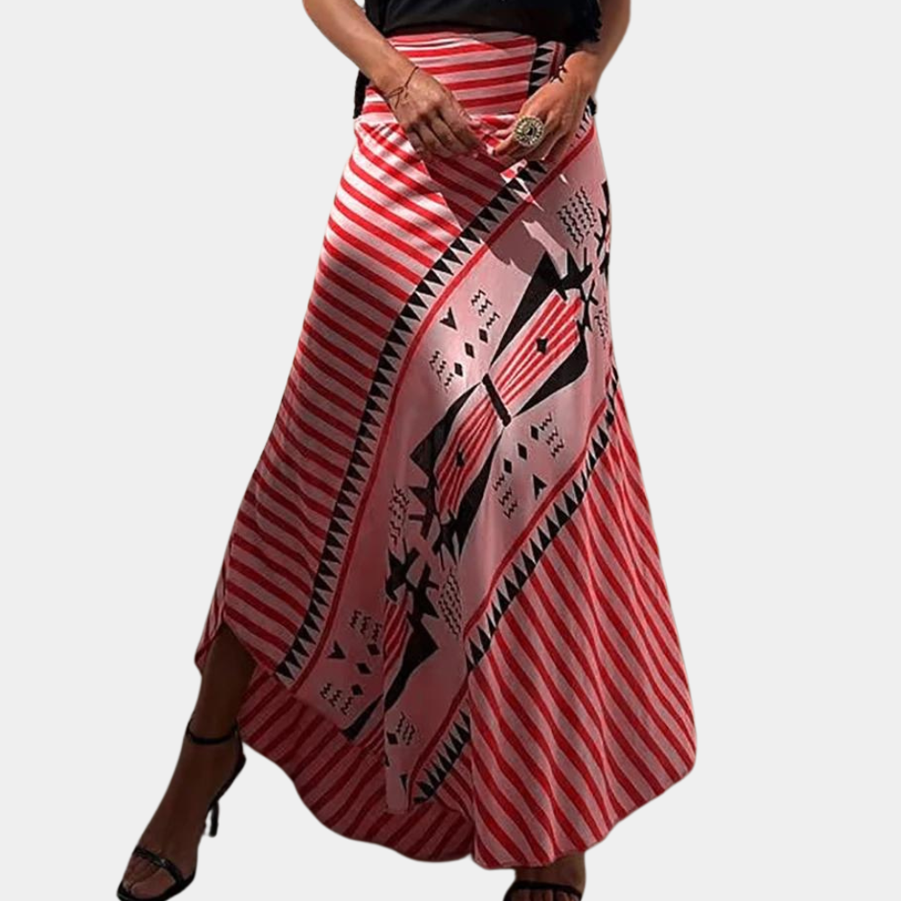 Women's Maxi Skirt - Bohemian Style - Asymmetric Cut - Light and Airy Fit